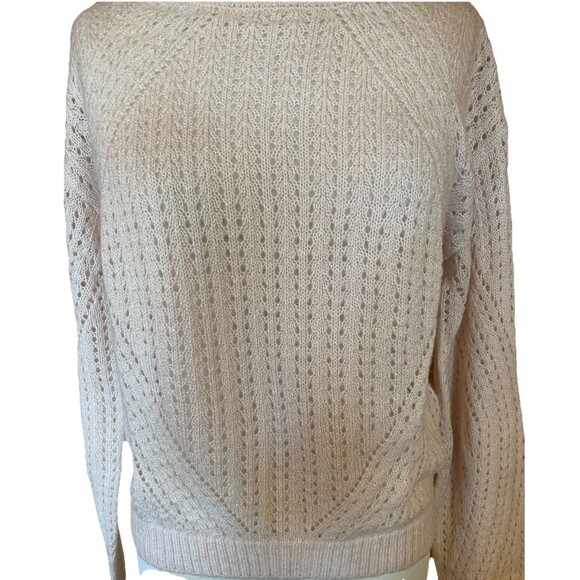 Powder Pink Mohair Wool Sweater Sz Small/Medium Soft & Cozy Lightweight Dainty - Picture 3 of 10